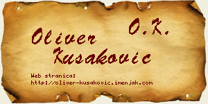 Oliver Kušaković vizit kartica
